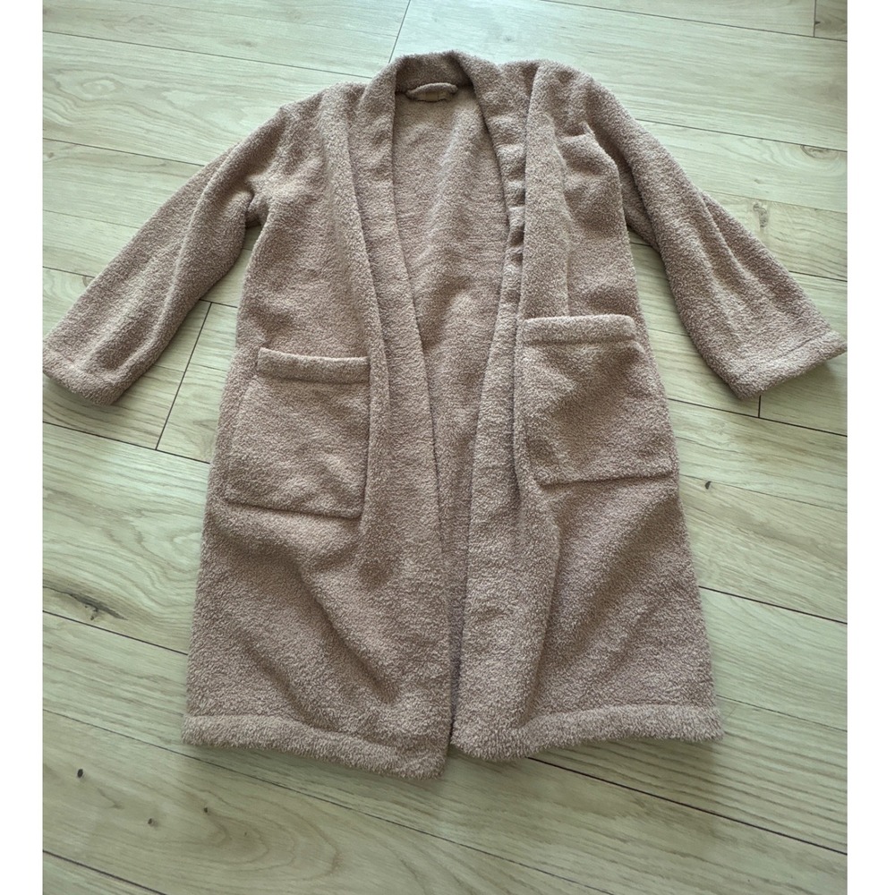 Barefoot Dreams CozyChic Robe XXS/XS Pink Open Front Duster Pockets